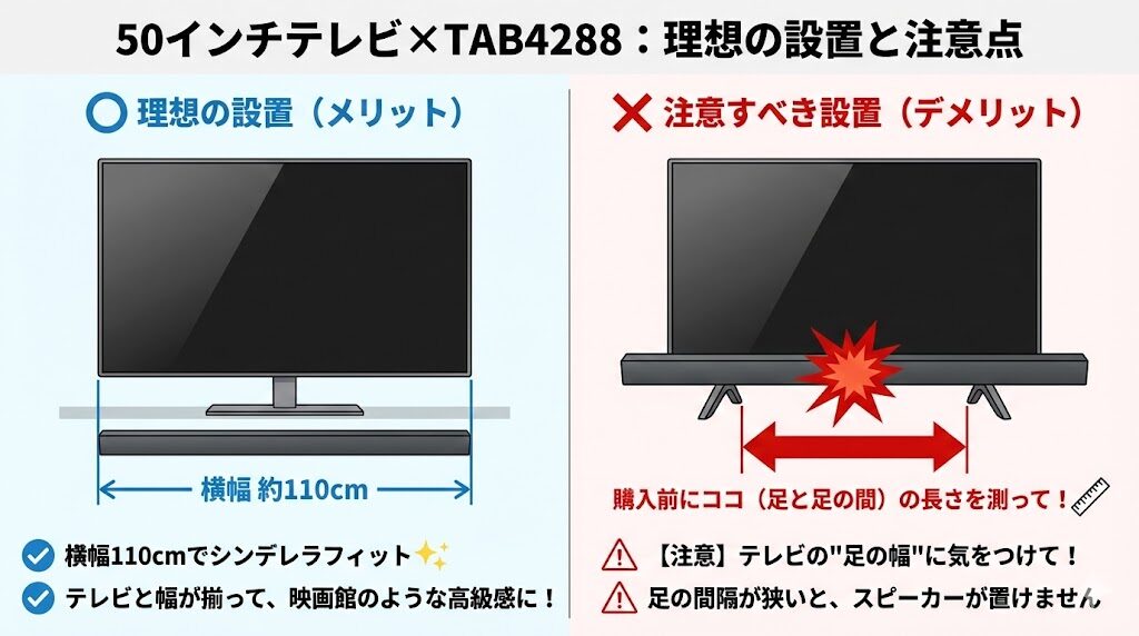テレビが50インチ以上なら「TAB4288」