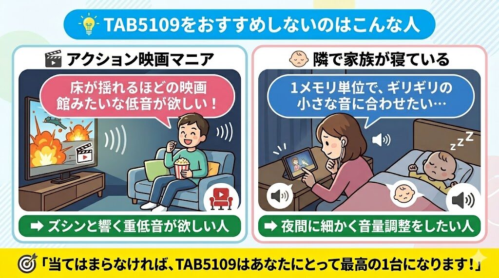フィリップスTAB5109をおすすめしない人
