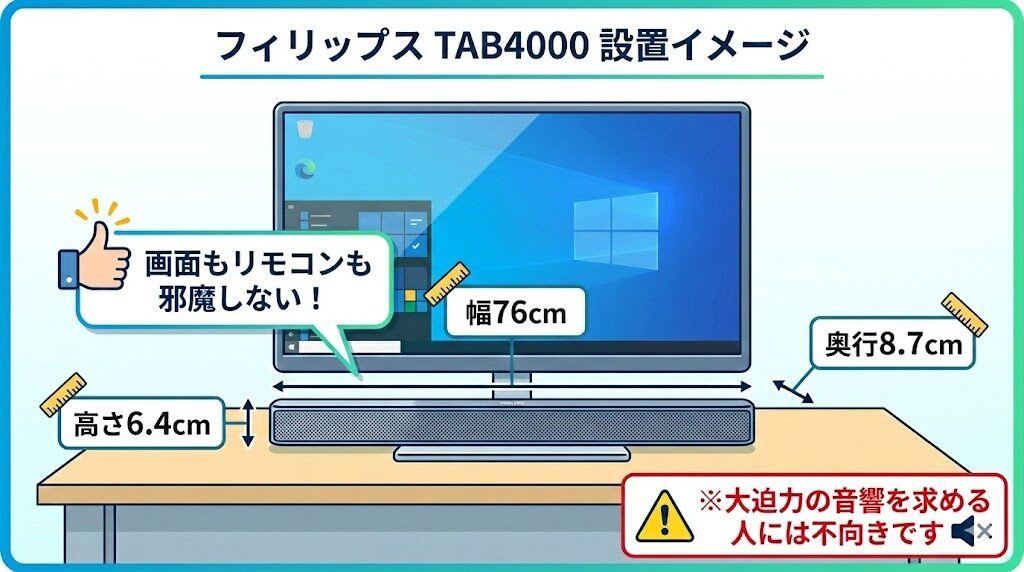 コンパクトでテレビ（PCモニター）との一体感を探している