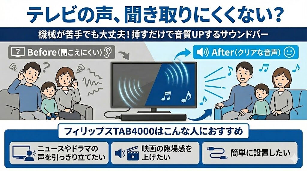 フィリップスTAB4000はこんな人におすすめ