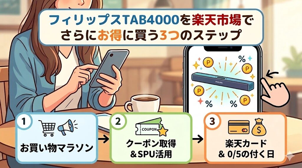 フィリップスTAB4000を楽天市場でさらにお得に買う3つのステップ