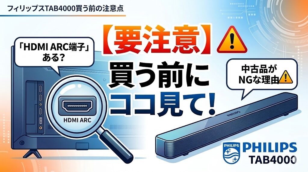 フィリップスTAB4000買う前の注意点