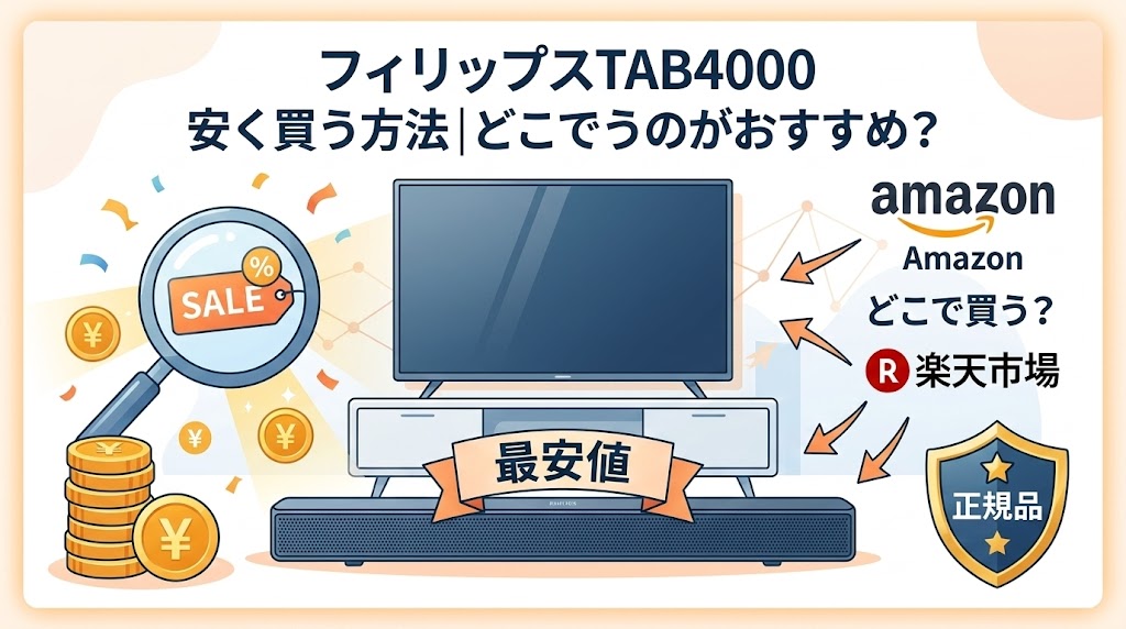 フィリップスTAB4000安く買う方法｜どこで買うのがおすすめ？