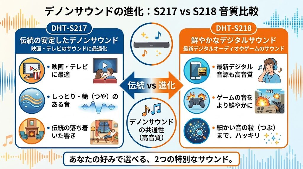 デノン DHT-S217・S218の違いは4個!あなたにピッタリなのはどっち?