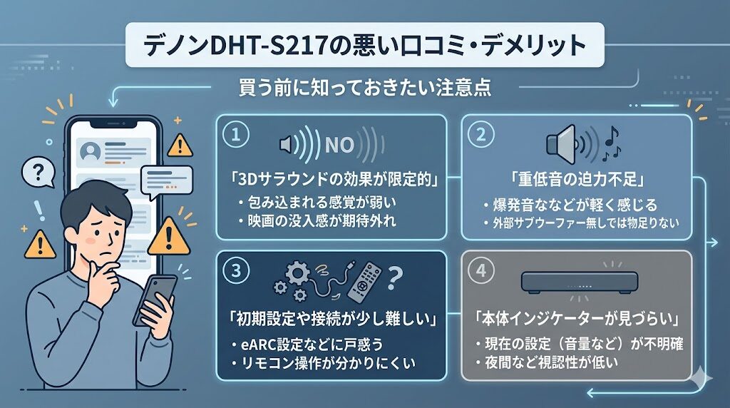 【レビュー】デノンDHT-S217！3万円台でテレビの音が映画館に 