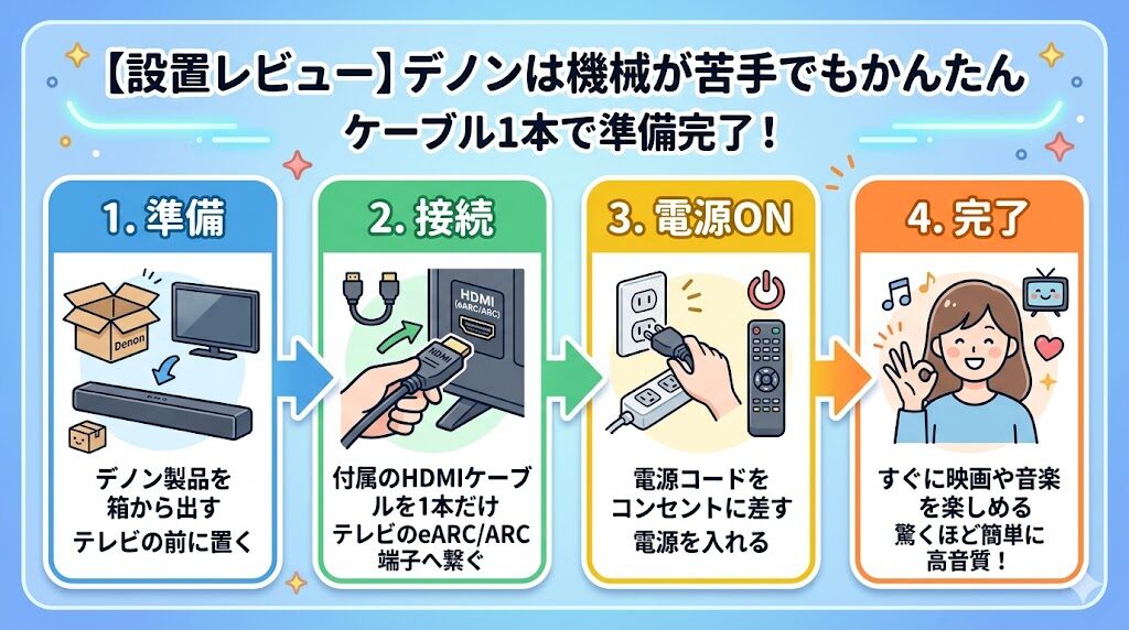 【レビュー】デノンDHT-S217！3万円台でテレビの音が映画館に 